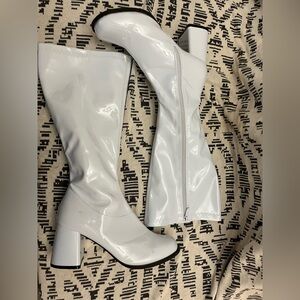 White gogo boots